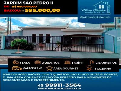 Casa para Venda, em Santo Antnio da Platina, bairro Jardim So Pedro II, 3 dormitrios, 3 banheiros, 1 sute, 2 vagas