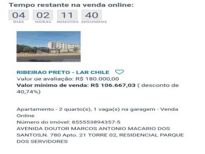 Apartamento para Venda, em Ribeiro Preto, bairro Conjunto Habitacional Jardim das Palmeiras, 2 dormitrios, 1 banheiro, 1 vaga