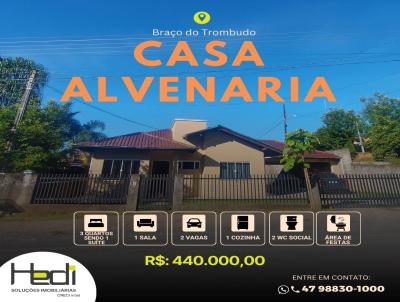Casa para Venda, em Brao do Trombudo, bairro CENTRO, 3 dormitrios, 2 banheiros, 2 vagas