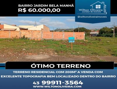 Terreno para Venda, em Santo Antnio da Platina, bairro Jardim Bela Manh