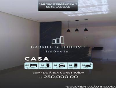 Casa para Venda, em Sete Lagoas, bairro JARDIM PRIMAVERA 2, 2 dormitrios, 1 banheiro, 1 vaga