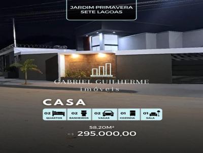 Casa para Venda, em Sete Lagoas, bairro JARDIM PRIMAVERA 2, 2 dormitrios, 1 banheiro, 1 sute, 2 vagas