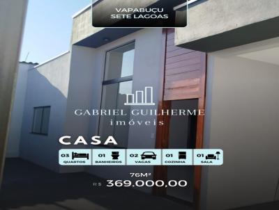 Casa para Venda, em Sete Lagoas, bairro VAPABUU, 3 dormitrios, 1 banheiro, 2 vagas
