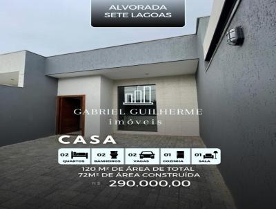 Casa para Venda, em Sete Lagoas, bairro ALVORADA, 2 dormitrios, 1 banheiro, 1 sute, 2 vagas