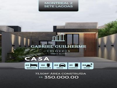 Casa para Venda, em Sete Lagoas, bairro MONTREAL 2, 2 dormitrios, 1 banheiro, 1 sute, 3 vagas