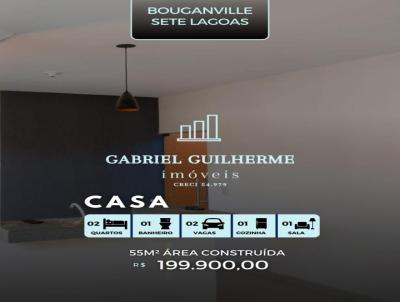 Casa para Venda, em Sete Lagoas, bairro BOUGANVILLE, 2 dormitrios, 1 banheiro, 2 vagas