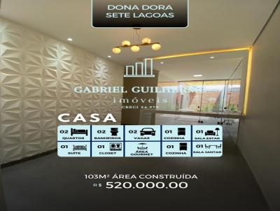 Casa para Venda, em Sete Lagoas, bairro DONA DORA, 2 dormitrios, 2 banheiros, 1 sute, 2 vagas