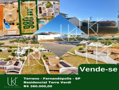 Terreno para Venda, em Fernandpolis, bairro Residencial Terra Verde