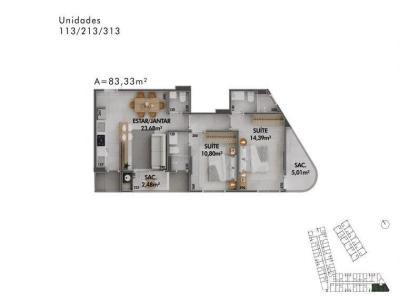 Apartamento 2 dormitrios para Venda, em Florianpolis, bairro Cachoeira do Bom Jesus, 2 dormitrios, 3 banheiros, 2 sutes, 1 vaga