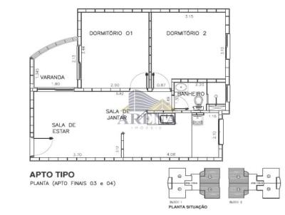 Apartamento para Venda, em So Bernardo do Campo, bairro Jardim Olavo Bilac, 2 dormitrios, 1 banheiro, 1 vaga