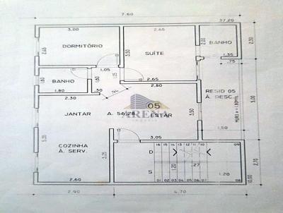 Casa para Venda, em Santo Andr, bairro Vila Alto de Santo Andr, 3 dormitrios, 2 banheiros, 1 vaga