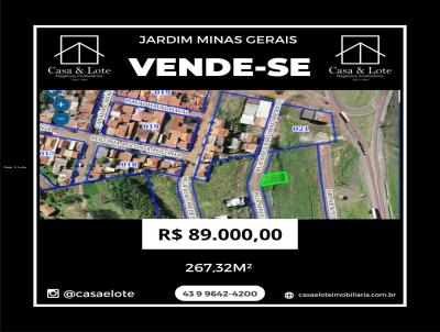Lote para Venda, em Santo Antnio da Platina, bairro Jardim Minas Gerais