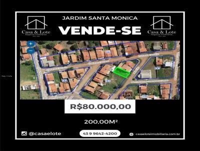 Lote para Venda, em Santo Antnio da Platina, bairro Jardim Santa Monica