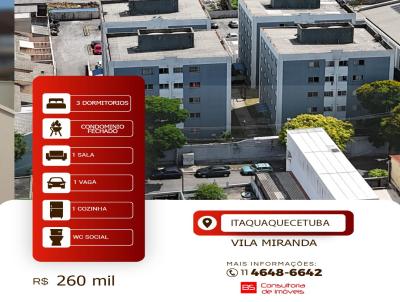 Apartamento para Venda, em Itaquaquecetuba, bairro Vila Miranda, 3 dormitrios, 1 banheiro, 1 vaga