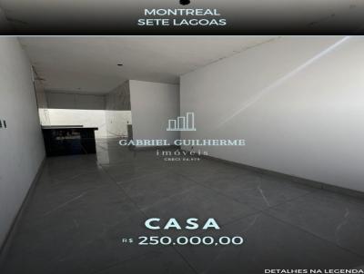 Casa para Venda, em Sete Lagoas, bairro MONTREAL 2, 2 dormitrios, 1 banheiro, 2 vagas