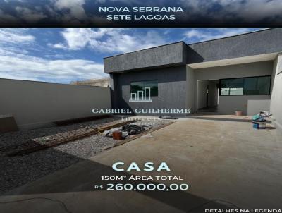 Casa para Venda, em Sete Lagoas, bairro Nova Serrana, 2 dormitrios, 1 banheiro, 2 vagas