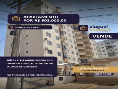 Apartamento para Venda, em Chapec, bairro Vila Real, 2 dormitrios, 1 banheiro, 1 sute, 2 vagas
