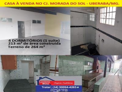 Casa para Venda, em Uberaba, bairro Morada do Sol, 4 dormitrios, 3 banheiros, 2 sutes, 2 vagas