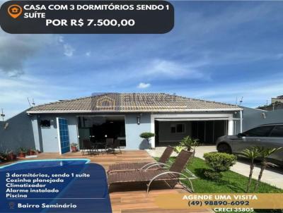 Casa para Locao, em , bairro SEMINRIO, 3 dormitrios, 1 sute