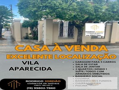Casa para Venda, em Santa Rita do Passa Quatro, bairro Vila Aparecida, 3 dormitrios, 2 banheiros, 1 sute, 4 vagas