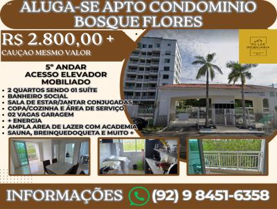 Apartamento para Locao, em Manaus, bairro Flores, 2 dormitrios, 1 banheiro, 1 sute, 2 vagas