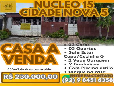 Casa para Venda, em Manaus, bairro Novo Aleixo, 2 dormitrios, 1 banheiro, 1 sute, 3 vagas