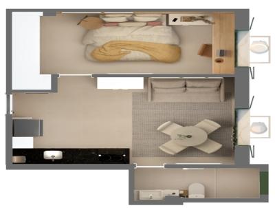 Apartamento para Venda, em Rio de Janeiro, bairro Copacabana, 1 dormitório, 1 banheiro