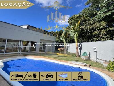 Casa para Locao, em , bairro Jardim Europa, 4 dormitrios, 1 banheiro, 4 sutes, 3 vagas