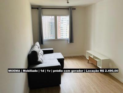 Apartamento para Locao, em So Paulo, bairro Moema, 1 dormitrio, 1 banheiro, 1 vaga