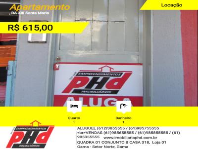 Apartamento para Locao, em RA XIII Santa Maria, bairro , 1 dormitrio, 1 banheiro