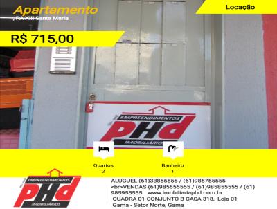 Apartamento para Locao, em RA XIII Santa Maria, bairro , 2 dormitrios, 1 banheiro