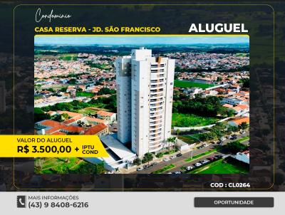 Apartamento para Locao, em Santo Antnio da Platina, bairro JD SAO FRANCISCO, 3 dormitrios, 5 banheiros, 3 sutes, 3 vagas