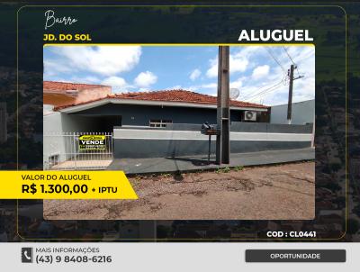 Casa para Locao, em Santo Antnio da Platina, bairro JD DO SOL, 3 dormitrios, 1 banheiro, 1 vaga