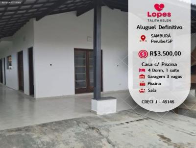 Casa para Locao, em , bairro SAMBUR, 4 dormitrios