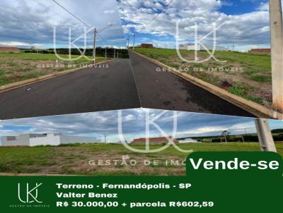 Terreno para Venda, em Fernandópolis, bairro Residencial Valter Benez