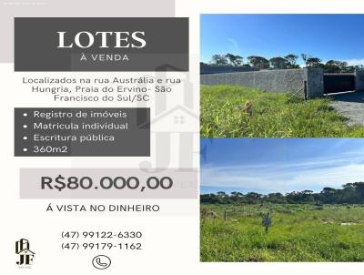 Lote para Venda, em So Francisco do Sul, bairro Praia do Ervino