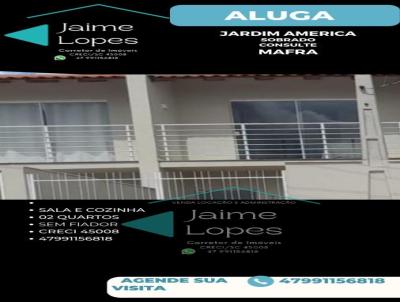 Sobrado para Locação, em Mafra, bairro Jardim América, 2 dormitórios, 1 banheiro, 1 vaga