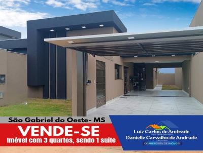 Casa para Venda, em So Gabriel do Oeste, bairro Cidade Jardim 1, 3 dormitrios, 2 banheiros, 1 sute, 2 vagas