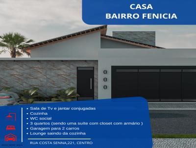 Casa para Venda, em Arax, bairro Fencia, 3 dormitrios, 1 banheiro, 1 sute, 2 vagas