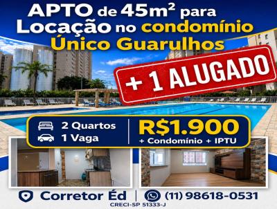 Apartamento para Loca��o, em Guarulhos, bairro Ponte Grande, 2 dormit�rios, 1 banheiro, 1 vaga