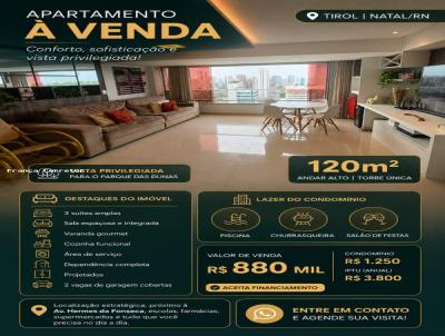 Apartamento para Venda, em Natal, bairro Tirol, 3 dormit�rios, 3 su�tes, 2 vagas