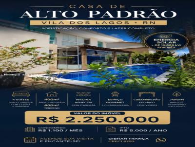Casa para Venda, em Natal, bairro Ponta Negra, 4 dormit�rios, 5 banheiros, 4 su�tes, 4 vagas