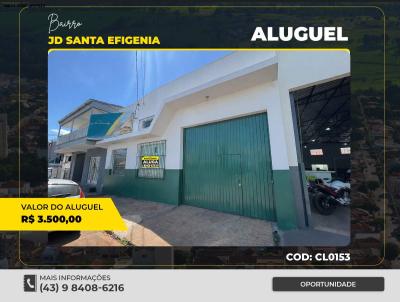 Comercial para Loca��o, em Santo Ant�nio da Platina, bairro JD SANTA EFIGENIA, 2 banheiros