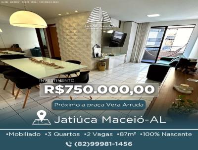 Apartamento 3 Quartos para Venda, em Macei�, bairro Jati�ca, 3 dormit�rios, 3 banheiros, 1 su�te, 2 vagas