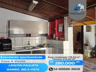 Casa para Venda, em Len��is Paulista, bairro Bairro Bela Vista, 3 dormit�rios, 1 banheiro, 1 vaga