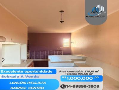 Sobrado para Venda, em Len��is Paulista, bairro centro, 4 dormit�rios, 4 banheiros, 2 su�tes, 2 vagas