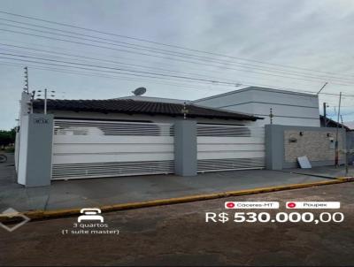Casa para Venda, em C�ceres, bairro Jardim Celeste, 3 dormit�rios, 1 su�te