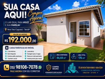 Casa 2 dormit�rios para Venda, em Tatu�, bairro Loteamento Tatu� Caguass�, 2 dormit�rios, 1 banheiro, 2 vagas