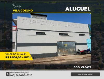 Comercial para Loca��o, em Santo Ant�nio da Platina, bairro VILA COELHO, 1 banheiro