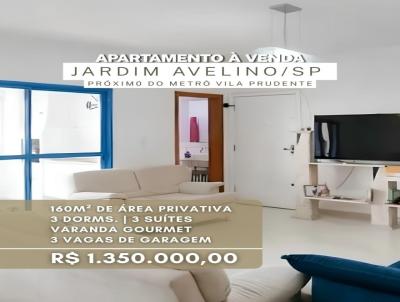 Apartamento para Venda, em S�o Paulo, bairro Jardim Avelino, 3 dormit�rios, 3 su�tes, 3 vagas